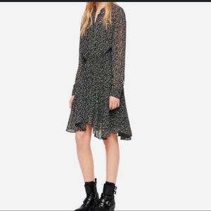 All Saints Martina Splash Dot Print Dress Size M